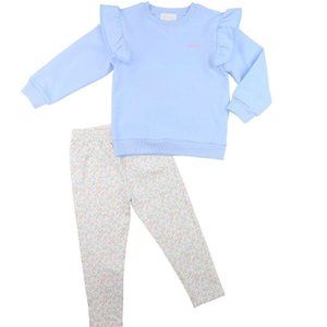 Cecil & Lou ∙ NWT Pink and Blue Floral Legging Set - Size 3T
